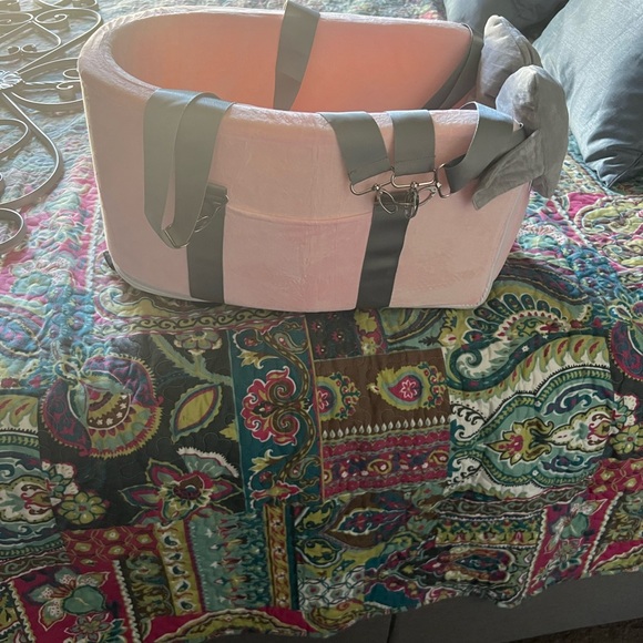 Other - Pink Pet Carrier with grey Straps